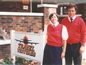 Owners Lorna & Larry Hundt at the Schneider Avenue office - 1990